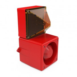 Flashing Sounder DSF 5 red,230Vac,105dB,IP66/67,RAL3000 